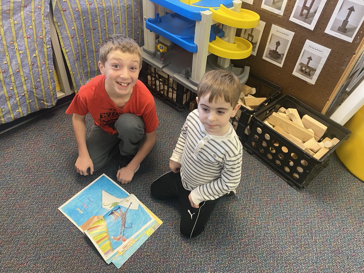 The highlight of our week…buddy reading with our EC friends! ❤️🐊⁦<a href="/GreenbrierGator/">Greenbrier Gator</a>⁩