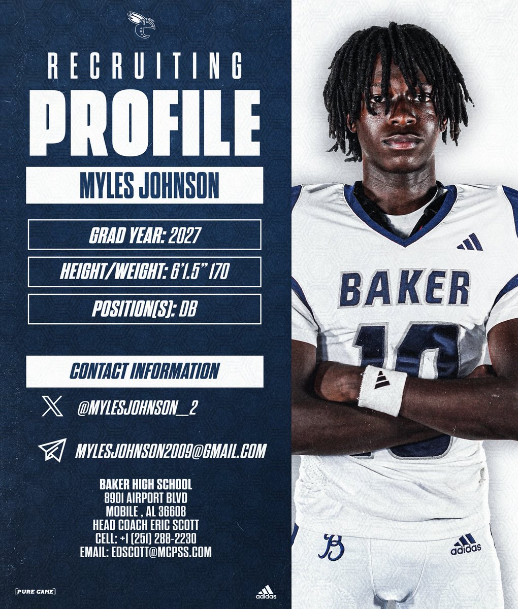 Come here, Go Anywhere! Defensive Back Myles Johnson! #RecruitBaker
hudl.com/v/2Qj6Ry
