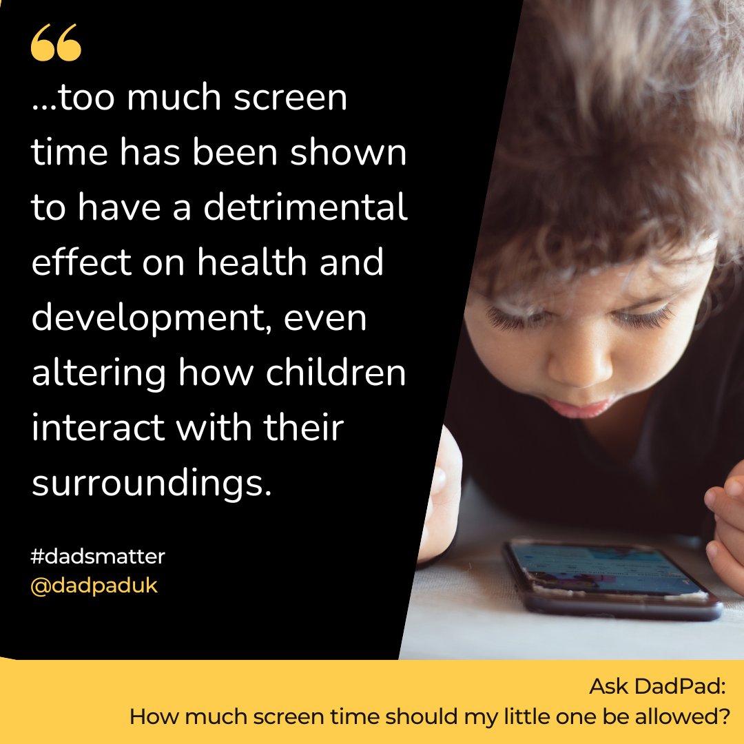 The DadPad - hello@thedadpad.co.uk (@dadpaduk) on Twitter photo #FatherhoodFriday📱 Concerned about how much time you should allow your little ones to use screens? Check out our new blog from <a href="/dadpaduk/">The DadPad - hello@thedadpad.co.uk</a> Project Officer Sophie to learn more: tinyurl.com/yk9bpb2y.
#dadsmatter #screentime #screentimelimits
<a href="/KindredSquared/">Kindred Squared</a> <a href="/twinklresources/">Twinkl Resources</a> #FatherhoodFriday📱 Concerned about how much time you should allow your little ones to use screens? Check out our new blog from <a href="/dadpaduk/">The DadPad - hello@thedadpad.co.uk</a> Project Officer Sophie to learn more: tinyurl.com/yk9bpb2y.
#dadsmatter #screentime #screentimelimits
<a href="/KindredSquared/">Kindred Squared</a> <a href="/twinklresources/">Twinkl Resources</a>