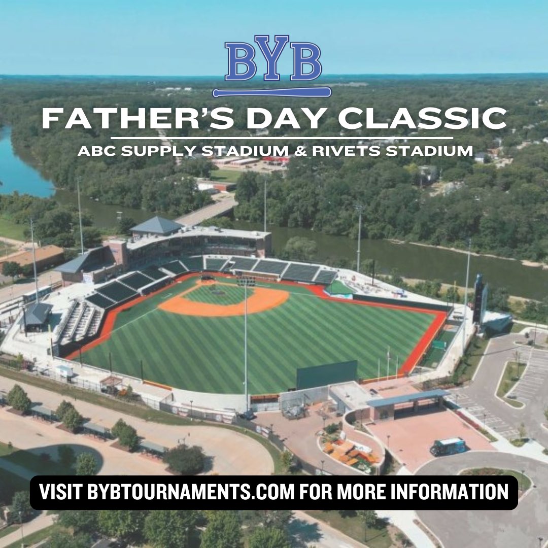 The BYB Father's Day Classic is set June 12th - June 15th! 15U-18U teams will battle it out on top-tier fields, including Rivets Stadium and ABC Supply Stadium.

📅 Register now: tinyurl.com/BYB25FDC

Don’t miss out—secure your team’s spot today! ⚡