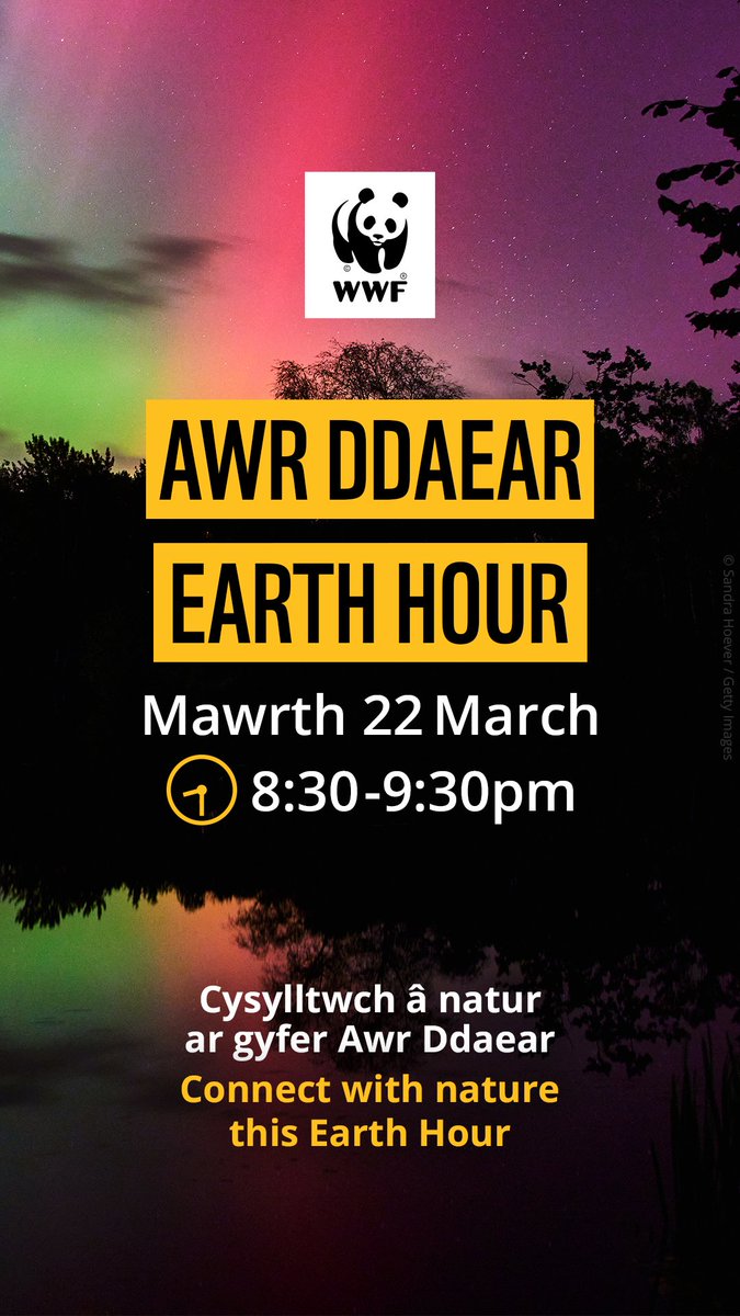 Race Council Cymru (@rcccymru) on Twitter photo Join the movement on Saturday 22 March at 8.30pm for <a href="/WWFCymru/">WWF Cymru 🌏</a> #EarthHourWales! 🌎 Use this year’s big moment to switch off, take a break - and celebrate the beautiful nature that surrounds us.
#EarthHourWales #AwrDdaear Join the movement on Saturday 22 March at 8.30pm for <a href="/WWFCymru/">WWF Cymru 🌏</a> #EarthHourWales! 🌎 Use this year’s big moment to switch off, take a break - and celebrate the beautiful nature that surrounds us.
#EarthHourWales #AwrDdaear
