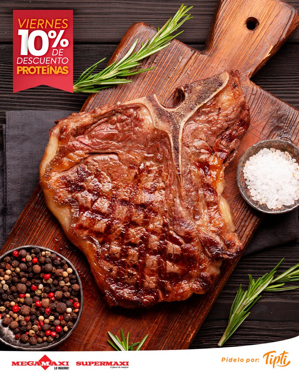 ¡TODOS LOS VIERNES tienes 10% de descuento en tu proteína favorita! 🤩🥩

Jugosa, tierna y con ese toque irresistible que despierta el apetito. 😍🔥 La chuleta es la reina de la parrilla y el plato perfecto para los que aman el buen sabor.

🛒 Pídelo a través de @tipti.market o