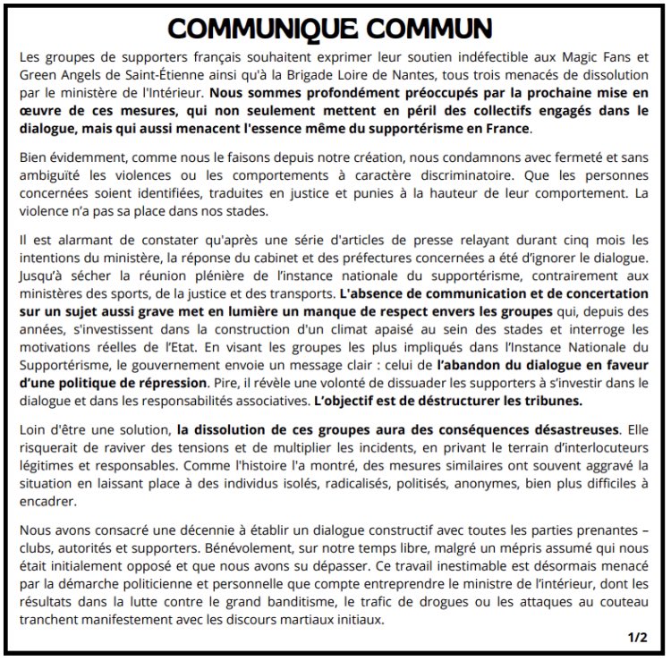VGCU84's tweet photo. Notre passion ne se dissout pas! #LibertéPourLesUltras #Depuis1984 https://t.co/J5AR8UCPqb