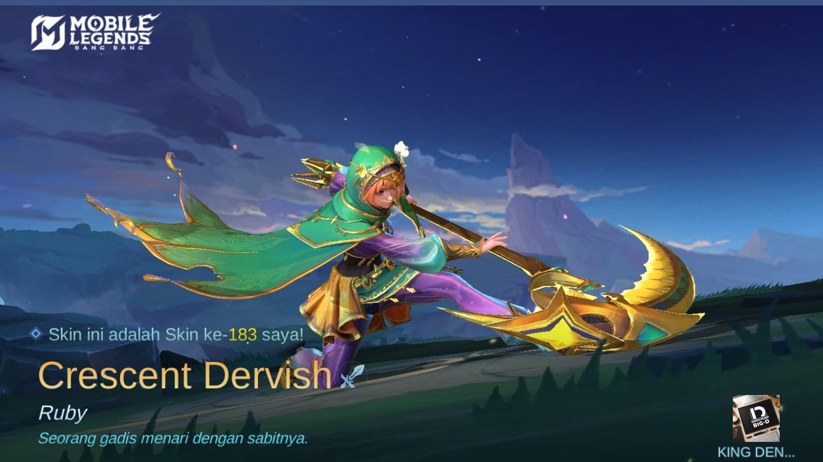 Saya baru saja mendapatkan Skin baru Crescent Dervish di Mobile Legends: Bang Bang! Ayo kita berhadapan melawan Player MOBA terbaik dunia bersama-sama! 
r8qs.adj.st/appinvites?adj…