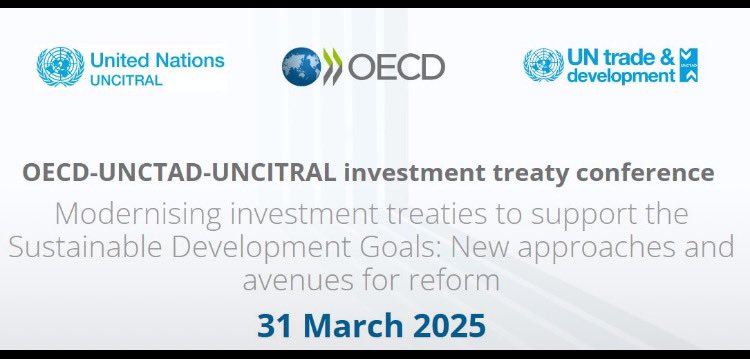 Hamed El Kady (@elkady_hamed) on Twitter photo Important Conference on “Modernizing Investment Treaties to support the Sustainable Development Goals” cohosted by <a href="/UNCTAD/">UN Trade and Development</a>, <a href="/OECD/">OECD ➡️ Better Policies for Better Lives</a> and @uncitral to identify and accelerate concrete and effective reform for the international investment architecture. unctad.org/meeting/invest… Important Conference on “Modernizing Investment Treaties to support the Sustainable Development Goals” cohosted by <a href="/UNCTAD/">UN Trade and Development</a>, <a href="/OECD/">OECD ➡️ Better Policies for Better Lives</a> and @uncitral to identify and accelerate concrete and effective reform for the international investment architecture. unctad.org/meeting/invest…