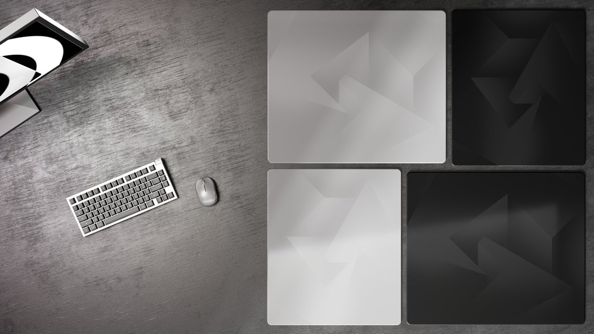 GLSSWRKS Polarity Series drops March 28!

To celebrate, I'm giving away two mousepads - one black, one white - in your choice of size (490x420mm or 560x480mm).  

✅ Like, RT, and comment your color and size to enter.