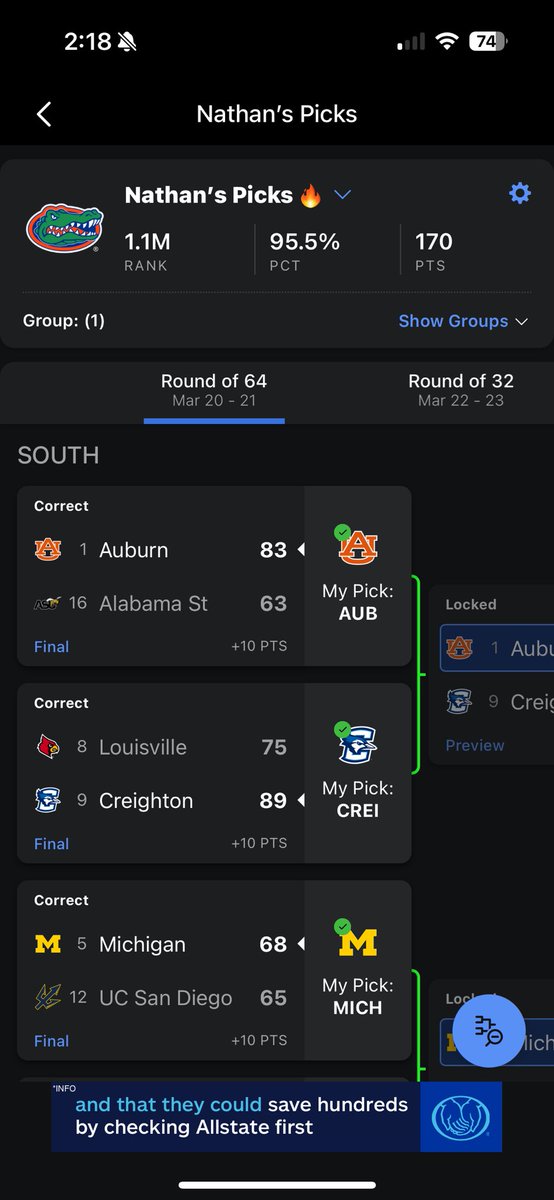 NBPrescott13's tweet photo. @collinsworth55 Not too bad. Just a little behind you guys so far. https://t.co/4xRBT1qYhQ