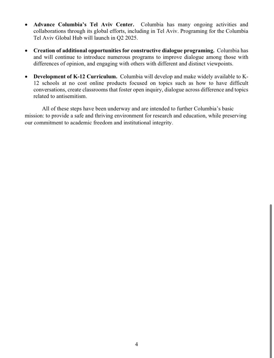 LishiBaker's tweet photo. BREAKING NEWS: Columbia has spoken. Read Interim President Katrina Armstrong’s statement on Columbia’s commitments below. 

The key now is seeing these put into action effectively. https://t.co/qNWbFgNaCD