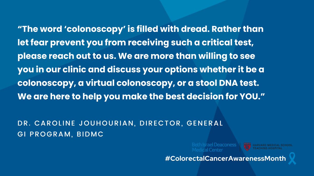 #ColorectalScreening is a critical step in the prevention of colorectal cancer. We are here to help ease your fears and anxiety surrounding screening.  
 
📞 617-754-8888  
💻 bit.ly/3wGnK5c 
  
#ColorectalCancerAwarenessMonth
