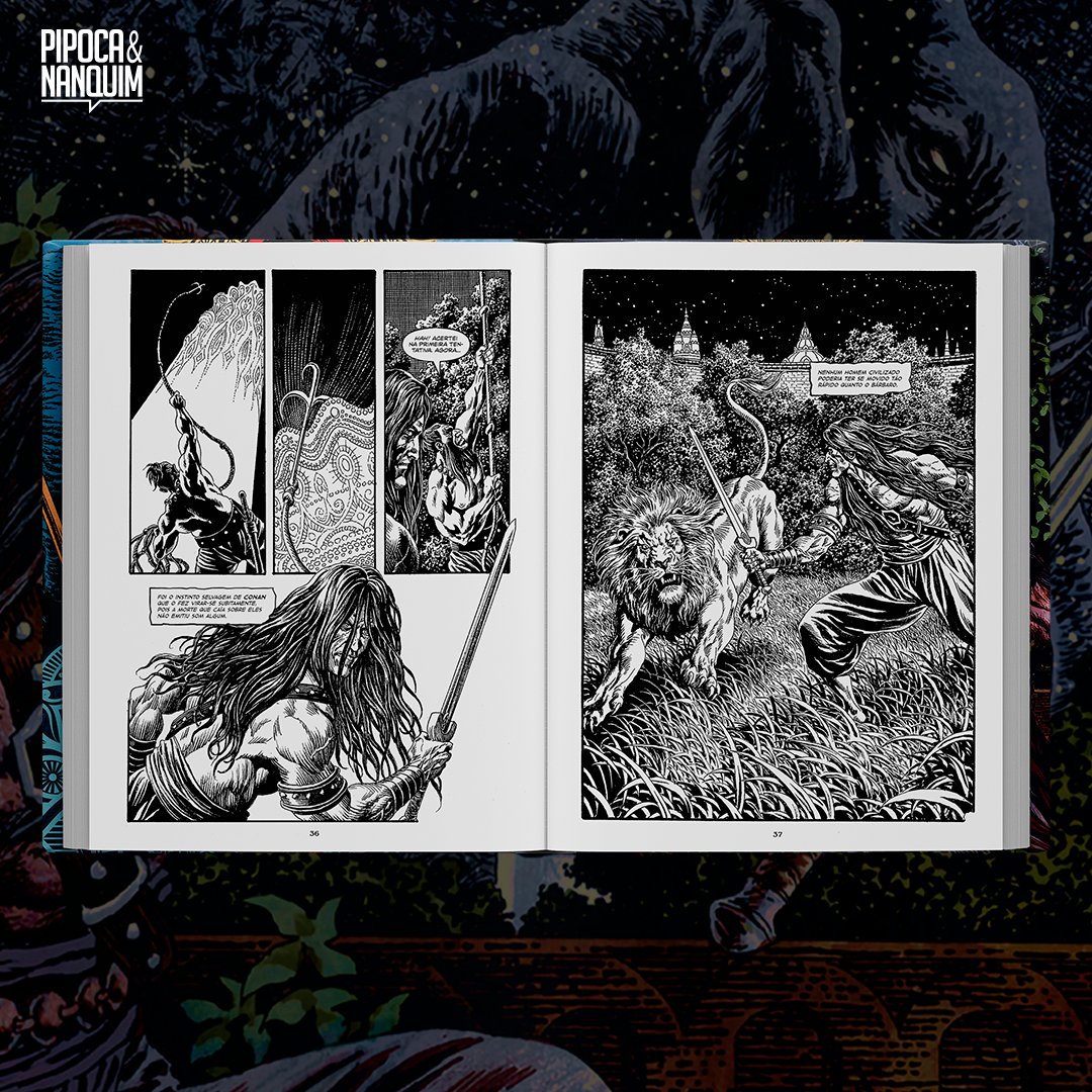 🔥 Pré-venda nova no ar!

Garanta já o seu com 30% de desconto até o lançamento:
🍿 pipocaenanquim.com.br/a-torre-do-ele…

⚔️🐘 A Torre do Elefante por Enrique Alcatena, Claudio Alvarez e Robert E. Howard
📙 • Formato 20 x 27 cm • 84 páginas pb • Capa dura
📅 Lançamento: 14/04/2025