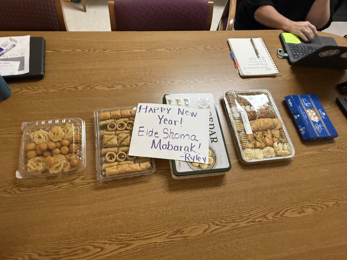 Sarah Ryley (@ap_ryley_chs) on Twitter photo Celebrated Nowruz and the first day of Spring with the team this morning! I loved sharing this tradition and what it means to me/my family! Even better that everyone gave the international sweets a try! <a href="/CatoctinHS/">Catoctin High School</a> Celebrated Nowruz and the first day of Spring with the team this morning! I loved sharing this tradition and what it means to me/my family! Even better that everyone gave the international sweets a try! <a href="/CatoctinHS/">Catoctin High School</a>
