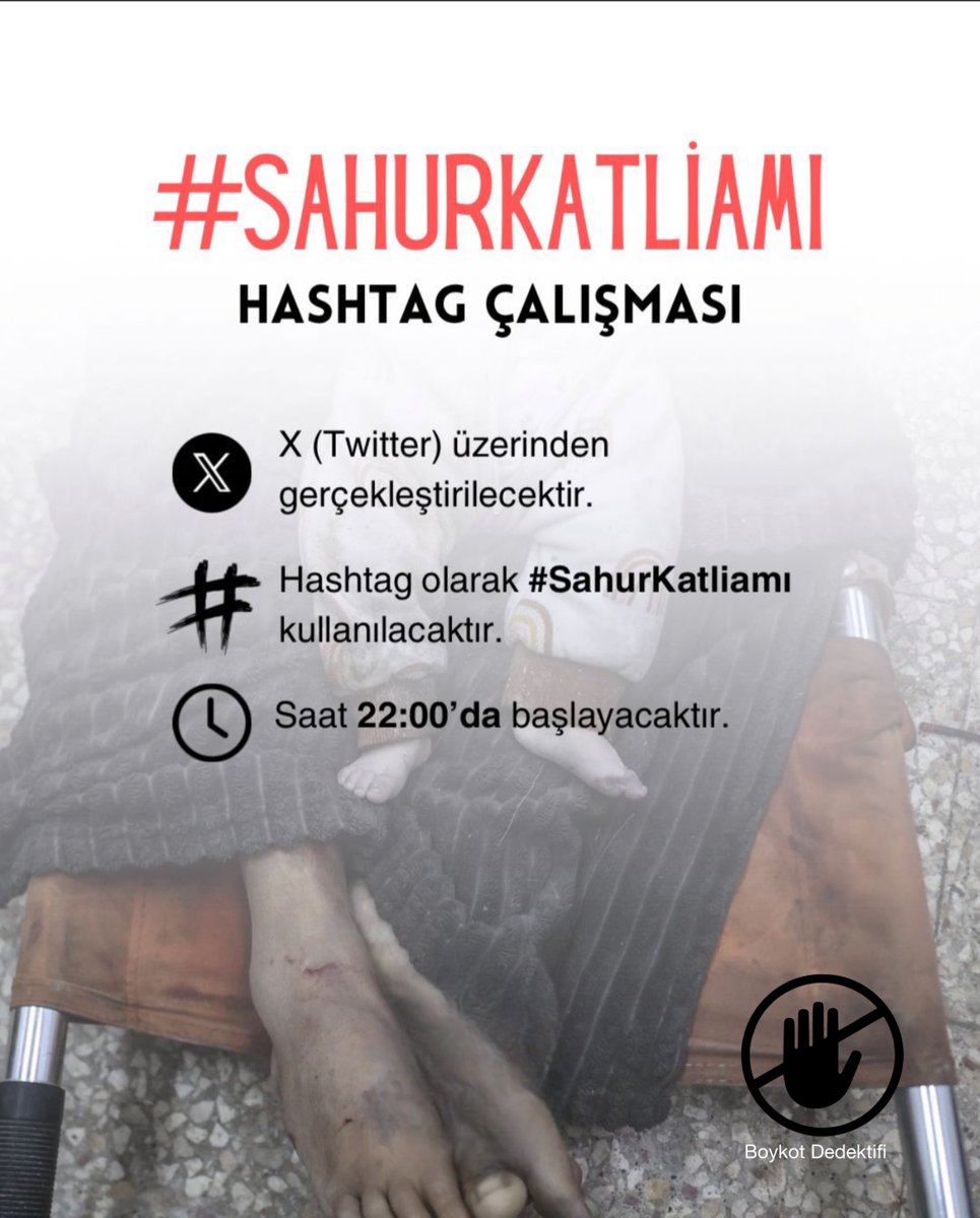 Kardeşlerimiz Gündem Çalışması
Başlatmış Destek Olalım.

#SahurKatliamı 🇵🇸