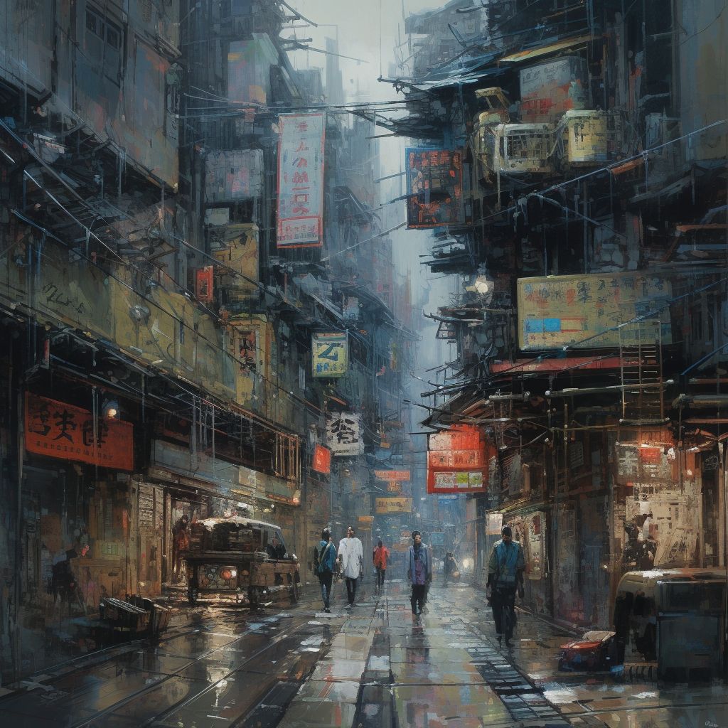 ideasss_page's tweet photo. Witness the chaotic energy of futuristic urban settings, where the pace of life is dictated by rapid technological advancements and the relentless pursuit of progress. These scenes are characterized by their densely packed structures, labyrinthine alleyways, and the constant... https://t.co/ABqIKWrLYA