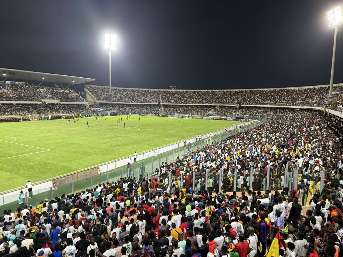 🌟 What an electrifying atmosphere at Accra Sports Stadium! 🏟️ Ghana 🇬🇭 battled Chad 🇹🇩 in an epic FIFA World Cup CAF Qualifier, Group I match. Let's hope Ghana rises to the top 🔝 and reaches new heights from this stage! #WorldCupQualifier #AccraStadiumVibes #GhanaFootball🇬🇭 ⚽