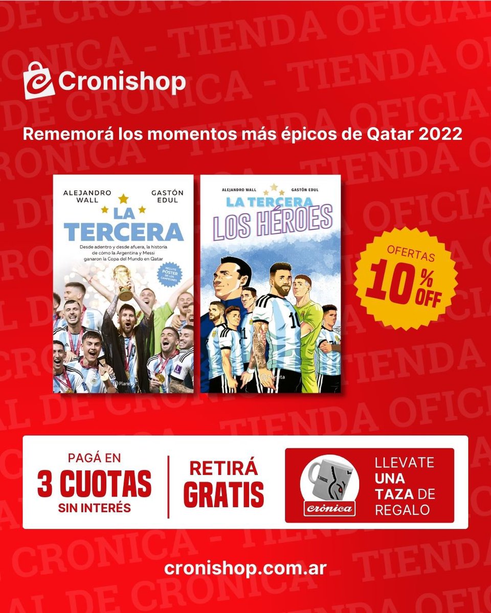 cronishop's tweet photo. 📖 “La Tercera” y “La Tercera: Los Héroes”, de Alejandro Wall y Gastón Edul, te llevan de vuelta a cada emoción, cada gol y cada historia inolvidable de nuestra tercera estrella ⭐⭐⭐ https://t.co/gAyccGDU91