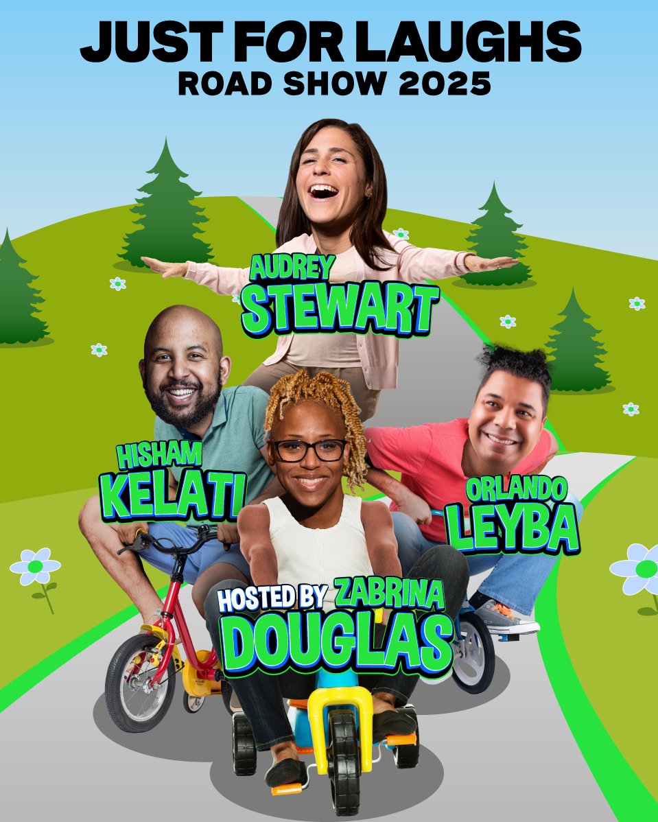 Breaking news! 🎉

The Just For Laughs Road Show lineup is here! Get ready for a night of side-splitting comedy with the incredible Zabrina Douglas, Orlando Leyba, Hisham Kelati, and Audrey Stewart on April 25 🎤🤣

🎟 -> riverrun.ca/whats-on/just-…