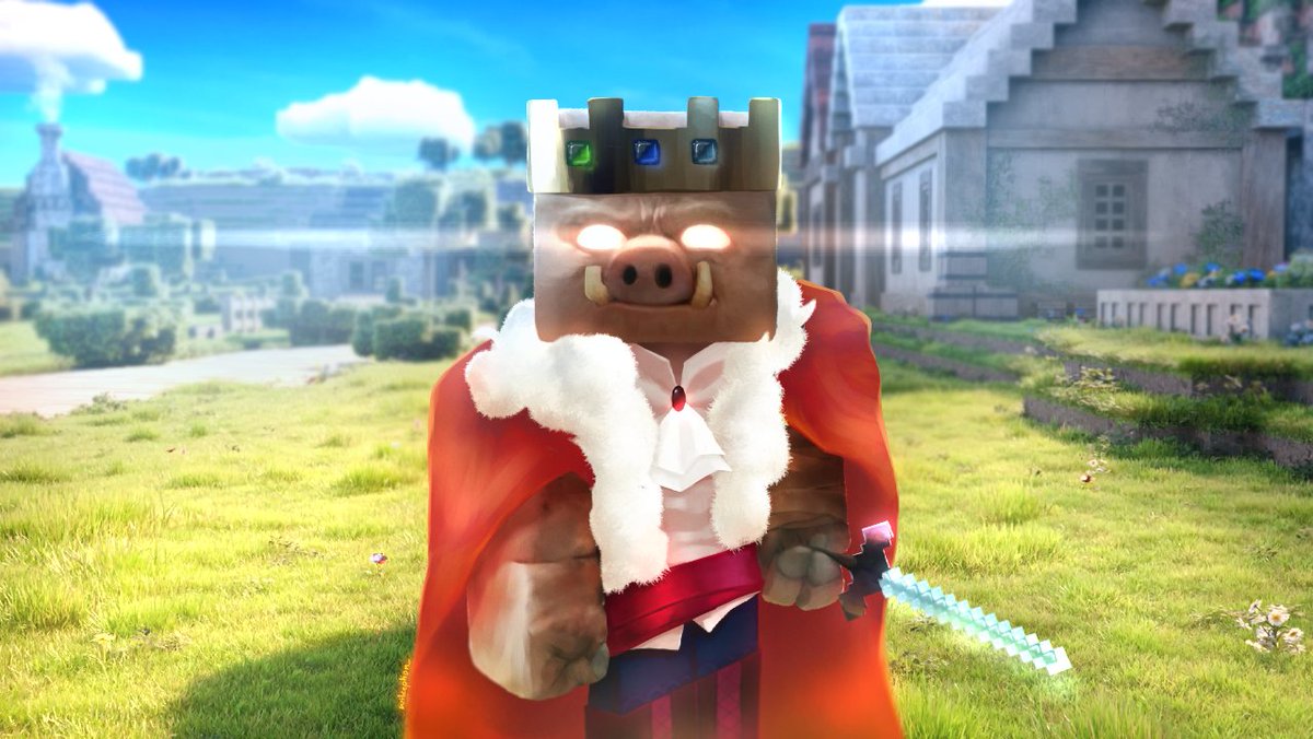 Since the minecraft movie draws closer, I want to share a thumbnail I did with the movie artstyle featuring technoblade ❤️