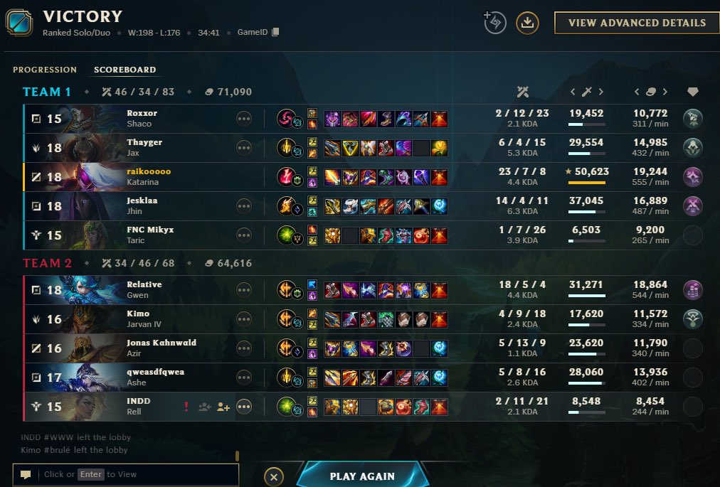 Alors J’ai win avec contre Melon avec Mikyx et un Shaco top item support first back🤣🤣🤣
