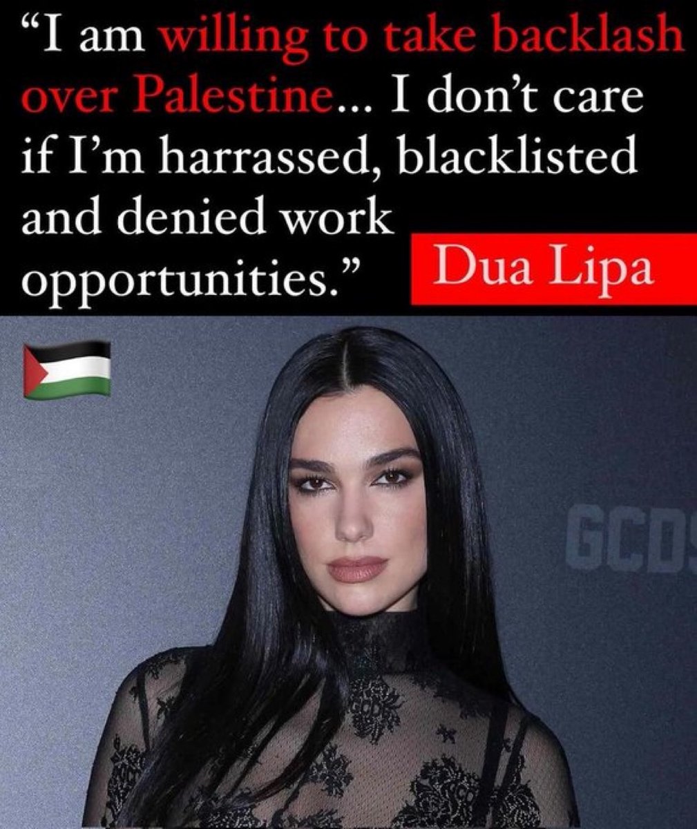 Dua Lipa stands on the RIGHT side of history.