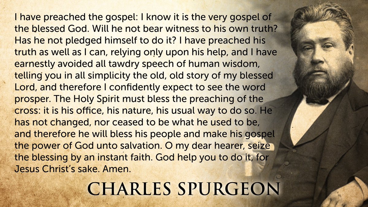 DeeperChannel's tweet image. An excerpt from near the end of CHS’s sermon, The Mediator - Judge and Savior about how we can depend upon the faithful, plain preaching of the Gospel to be blessed and applied by the Holy Spirit. If I was a pastor, I think this would be a real confidence booster.