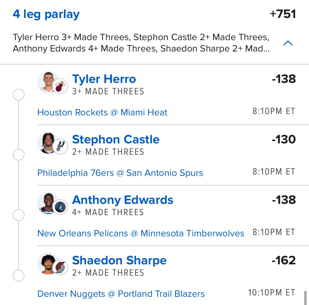 NBA THREES PARLAY 🎁

Collab with <a href="/ArnoldsAiModels/">Arnold’s AI</a> 🔥

Let’s hit another one of these collabs! ✅