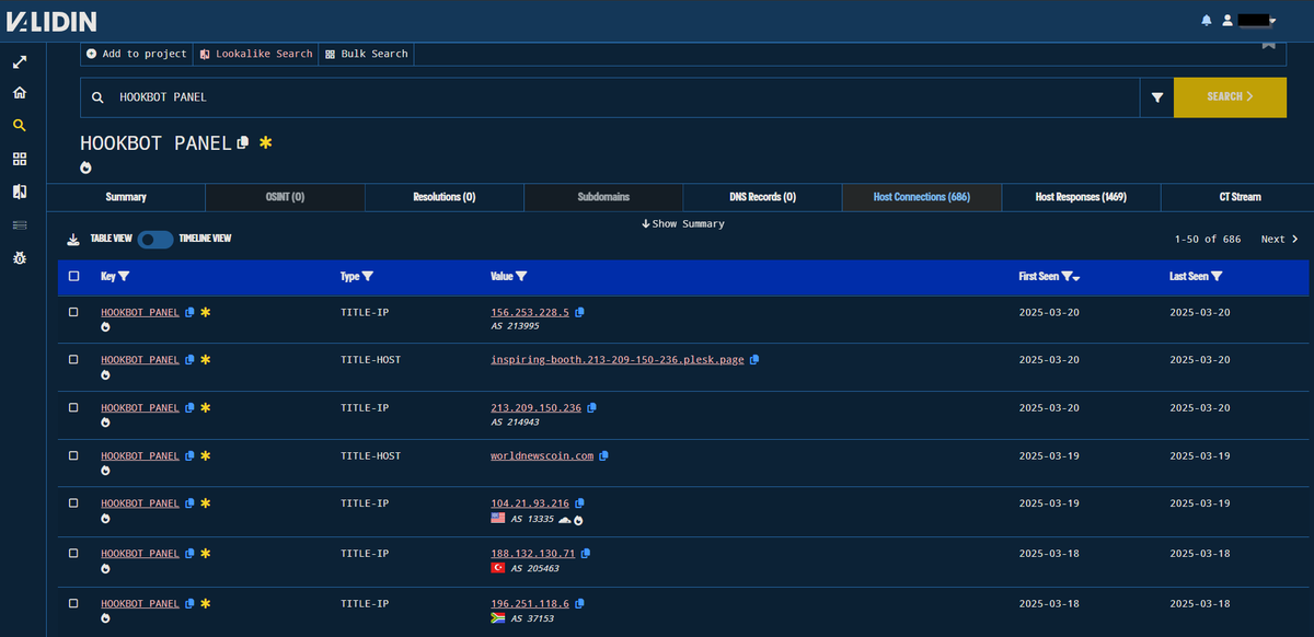 DaveLikesMalwre's tweet photo. #Hookbot #Panel

Seems to be a few new ones on the list that aren't tagged (see query for full list) 🫡

CC: @500mk500 

Query - https://app.validin[.]com/detail?find=HOOKBOT%20PANEL&amp;type=raw#tab=host_pairs https://t.co/oZtVu40C6l