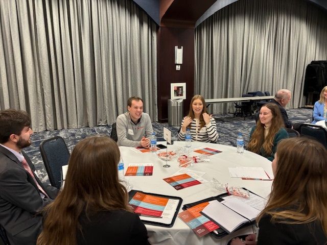 Back at it again with Corporate ConneXions at #Xavier University! 💼
 A big shoutout to Nate Holtz, Katie Fuller, Lindsey Utterback and Tracy Roller for representing Claritas last night and connecting with the next generation of talent. Always a pleasure to be part of this event.