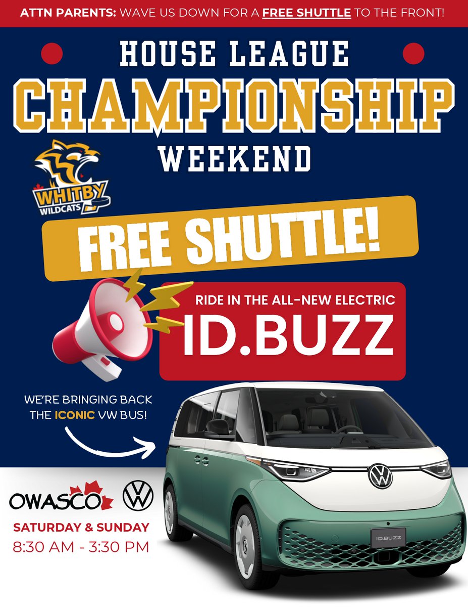On both Saturday and Sunday Volkswagen will be offering rides in their All-New Electric ID.Buzz to celebrate our Championship Weekend! Volkswagen representatives will be outside of Iroquois Park from 8:30am until 3:30pm - just wave them down!