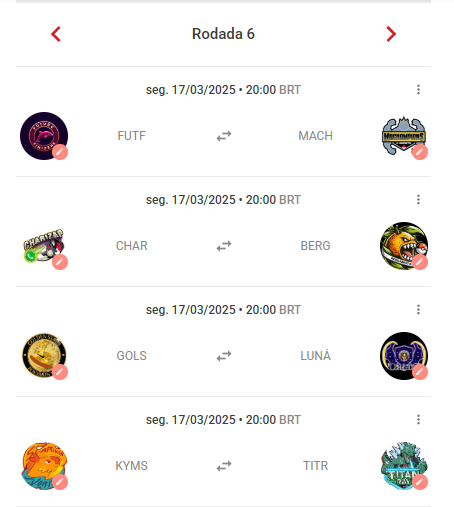 Confrontos da sexta semana de LBP VG!

Algumas das partidas serão transmitidas amanhã ao vivo no canal do @eschoolpoke , a partir das 16 horas. Não perca!