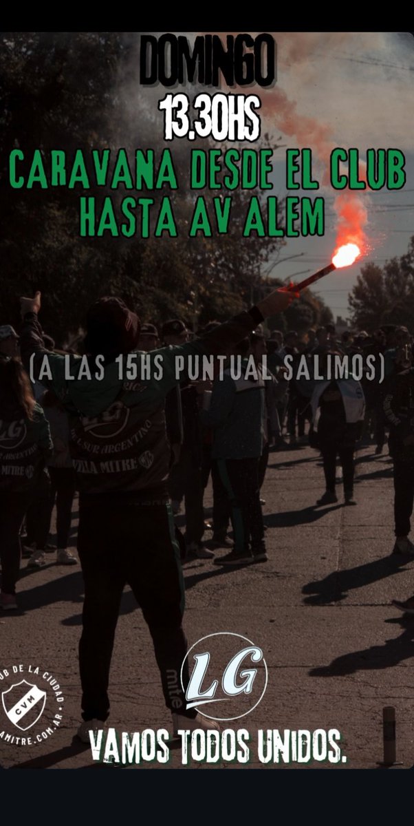 Preparen una jarra de vino y nos vamos de caravana para av. Alem