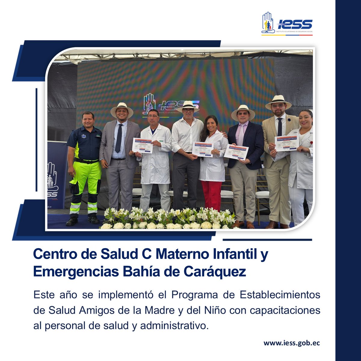 IESS_Manabi's tweet photo. #IESSteInforma | El Centro de Salud C Materno Infantil y Emergencias Bahía de Caráquez brinda servicios a la zona norte de Manabí:

📍Sucre
📍San Vicente
📍Jama
📍Pedernales

🚑 La unidad médica da cobertura a más de 170 mil afiliados. https://t.co/UTMJsEuxAf