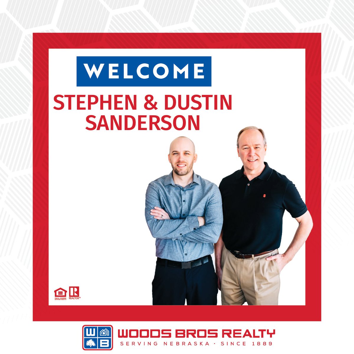 WELCOME to the #WoodsBrosFamily Stephen &amp; Dustin! 💙❤️⁠
⁠
We are excited to have Stephen &amp; Dustin Sanderson joining our Woods Bros team of associates! 🎉⁠
⁠
#woodsbrosrealty #woodsbros #wbr #lincolnrealtor #nebraskarealtor #celebrating135years #realestate