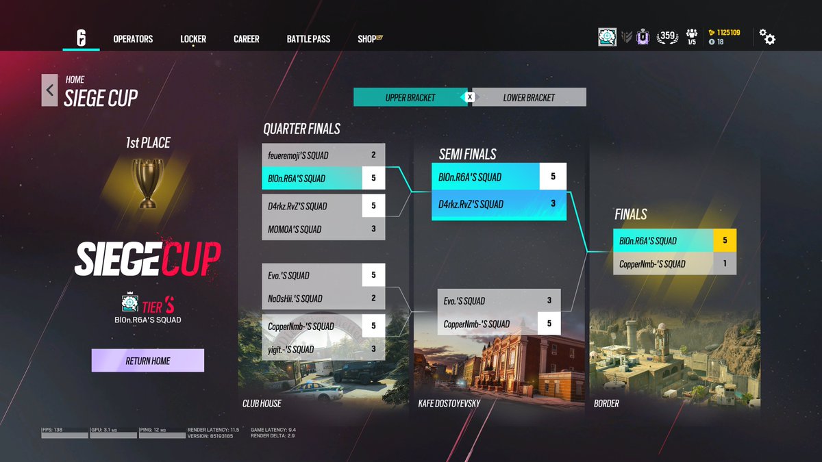 R6 Analyst (@r6analystapp) on Twitter photo Well, it took 4 tries, but we finally got a win! 🏆
Went so fast too! No overtime.
Just very clear comms and good coordination. 💪
Thanks team!
<a href="/Syntax170/">Syntax | Kimmo 🍥</a>
<a href="/C4ir0n_/">C4ir0n_</a>
<a href="/FeruR6/">Feru</a>
<a href="/SierariX/">BigStoinks</a> Well, it took 4 tries, but we finally got a win! 🏆
Went so fast too! No overtime.
Just very clear comms and good coordination. 💪
Thanks team!
<a href="/Syntax170/">Syntax | Kimmo 🍥</a>
<a href="/C4ir0n_/">C4ir0n_</a>
<a href="/FeruR6/">Feru</a>
<a href="/SierariX/">BigStoinks</a>