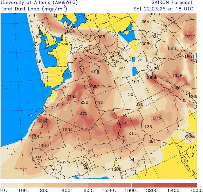 Sabbia in arrivo.
Le prossime perturbazioni in arrivo vedranno correnti in arrivo da Sud Ovest che conterranno anche polveri sahariane