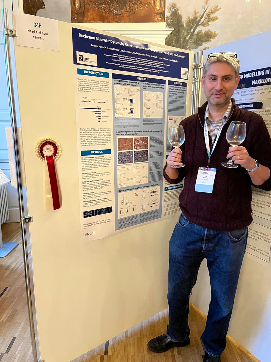 Prof. Lee Machado (@drleemachado) on Twitter photo Delighted our team won best poster at #ESMORareCancers25 with work spearheaded by former PhD <a href="/LSJones4/">Dr Leanne Jones</a>. Work coming out shortly in <a href="/SciReports/">Scientific Reports</a> #dmd #hnscc Delighted our team won best poster at #ESMORareCancers25 with work spearheaded by former PhD <a href="/LSJones4/">Dr Leanne Jones</a>. Work coming out shortly in <a href="/SciReports/">Scientific Reports</a> #dmd #hnscc