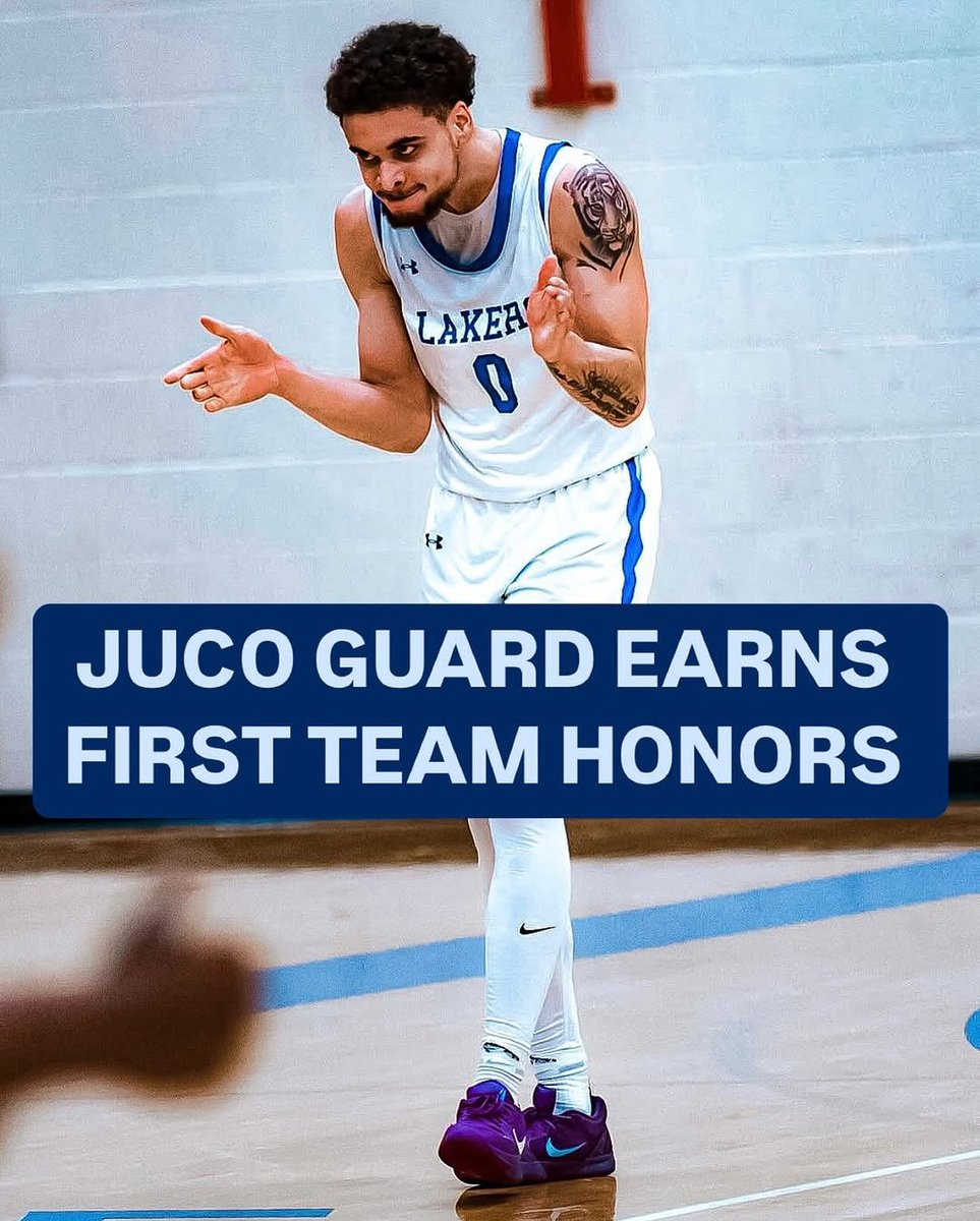 Devinbelle24's tweet image. 6’4” sophomore guard for Lakeland Community College, ranked the #8 scorer nationally in D2 juco with 24.1 PPG on 50.6% from the field, 6.0 RPG, and 1.8 APG on the season, with a career-high 50 points. Was named All-Tournament team, All-Region team and First team All-conference.