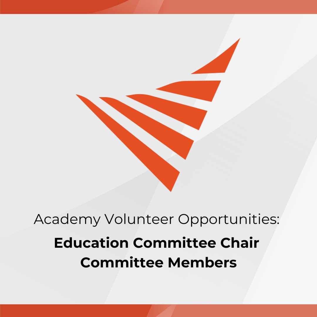 The Academy of Leadership and Innovation is seeking committee members and a passionate and dynamic individual to serve as the Education Committee Chair. For more details and to apply, visit: ow.ly/XE4R50VmwUQ