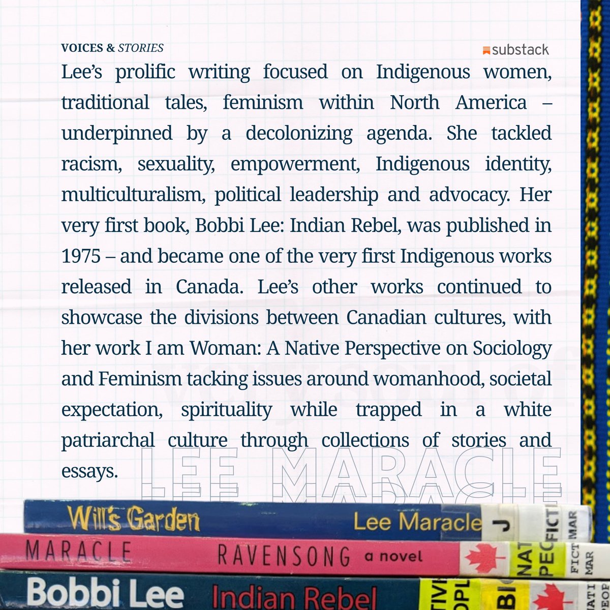 #leemaracle #substack #feminism #indigenoushistory