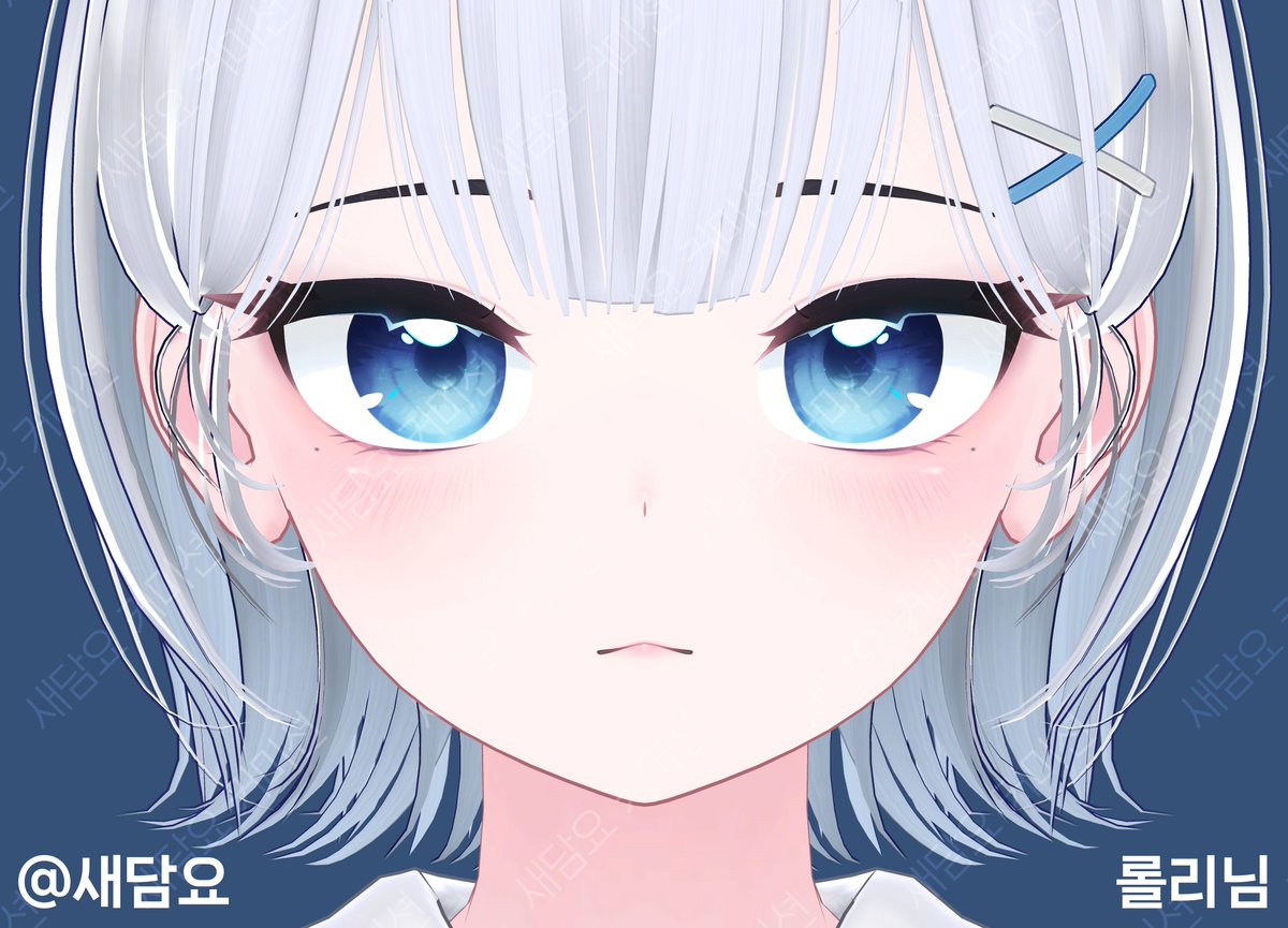 SaedamYo's tweet image. SOOP 버튜버 롤리(@rolli0826)님의 아바타 리텍스쳐링 작업했습니다💙

얼굴 전체, 피부, 색감 조정 등 전체적인 텍스쳐 작업했습니다!🎨

#버튜버 #커미션 #Commission #Vtuber #리텍스쳐
#커미션오픈