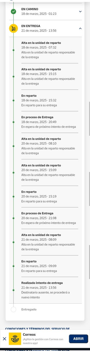 madlonsou's tweet photo. @Correos @BaloncestoESP Cada día que dicen que han intentado entregar el paquete he estado en casa. Por favor, dejad de mentir. https://t.co/BgFnPPR3kb