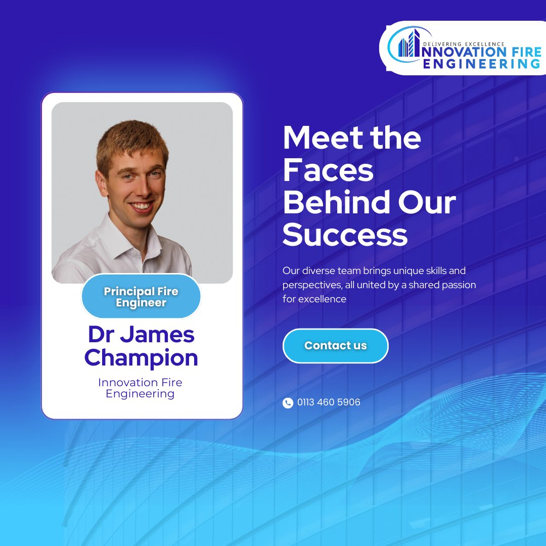 Innovation_Fire's tweet image. Meet Dr James Champion, a fire engineering expert with extensive knowledge of numerical modelling, including Computational Fluid Dynamics (CFD).
#FireEngineering #CFD #NumericalModelling #STEMAmbassador #InnovationInEngineering #FireSafety #SmokeControl #BritishStandards