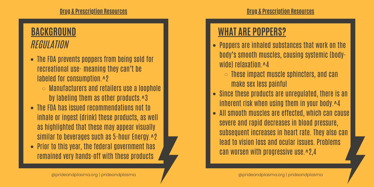 prideandplasma's tweet photo. This month the FDA raided several manufacturers of poppers, an unregulated substance used by the LGBTQ+ community. Here's what happened and why it matters.
#prideandplasma #publicpolicy #lgbtq #LGBTQhealth #reproductiverights #tgd #prep #pharmacy https://t.co/gtFPdW2mMb