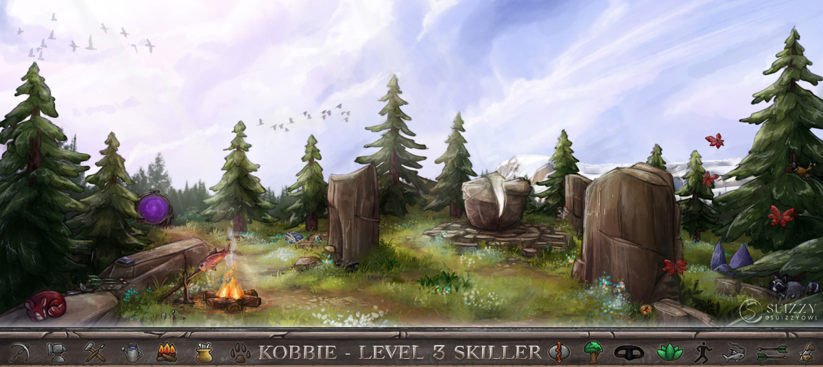 SuizzyOwl's tweet image. A Skillerβs Dreamscape
A banner featuring 15 of RuneScape's iconic skills, all in one place for @KobbieRS, the dedicated level 3 skiller!
#RuneScape #OldSchoolRS #OSRS #Level3Skiller #SkillerLife #Illustration