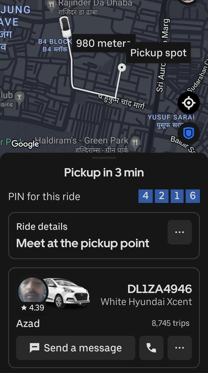 Hi <a href="/Uber_Support/">Uber Support</a> <a href="/Uber_India/">Uber India</a> what do you suggest doing if your cab has been 3 mins away for 30 mins and the cabbie is not replying to calls or msgs? What's the best solution you'd say?