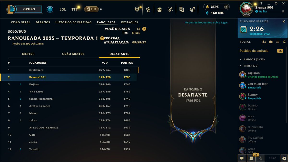 O TOP 1 É HOJE
BORA LIVE ON: twitch.tv/brunox1001