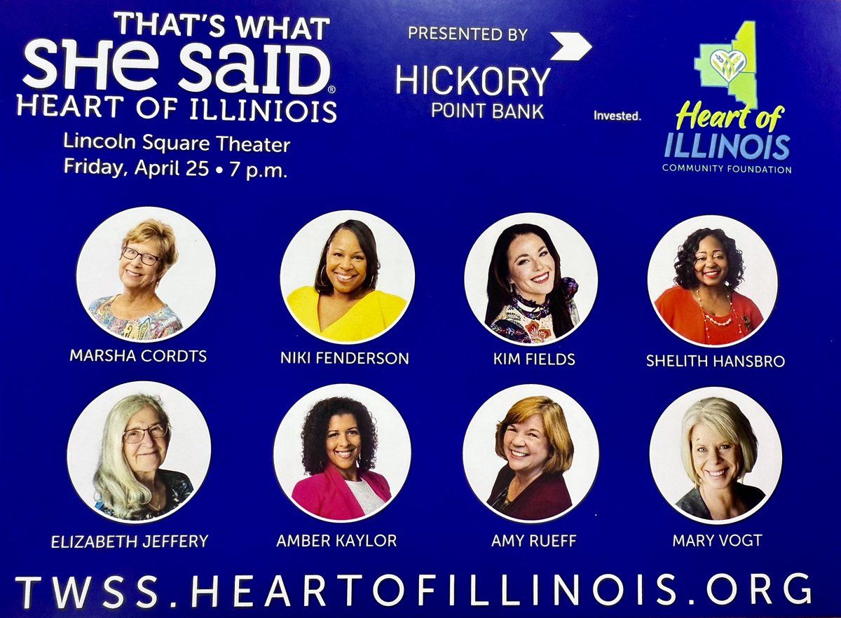 Over 400 tickets have already been sold. Get yours today! #HeartOflllinois #ThatsWhatSheSaid