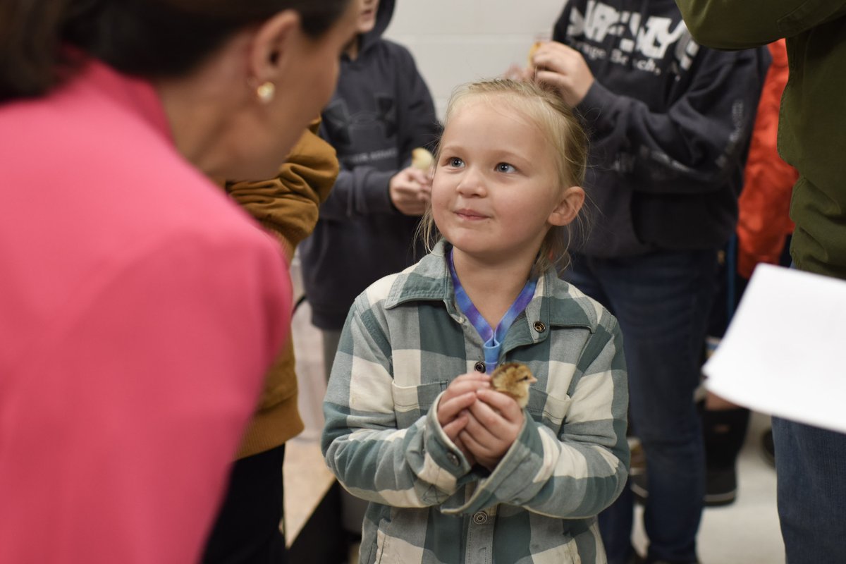 I went home to Mercer County for my final school visits during Agriculture Education Week.

We were able to play with goats, a cow and baby chicks. It was cold and wet but the students reminded me that farmers do not take days off!