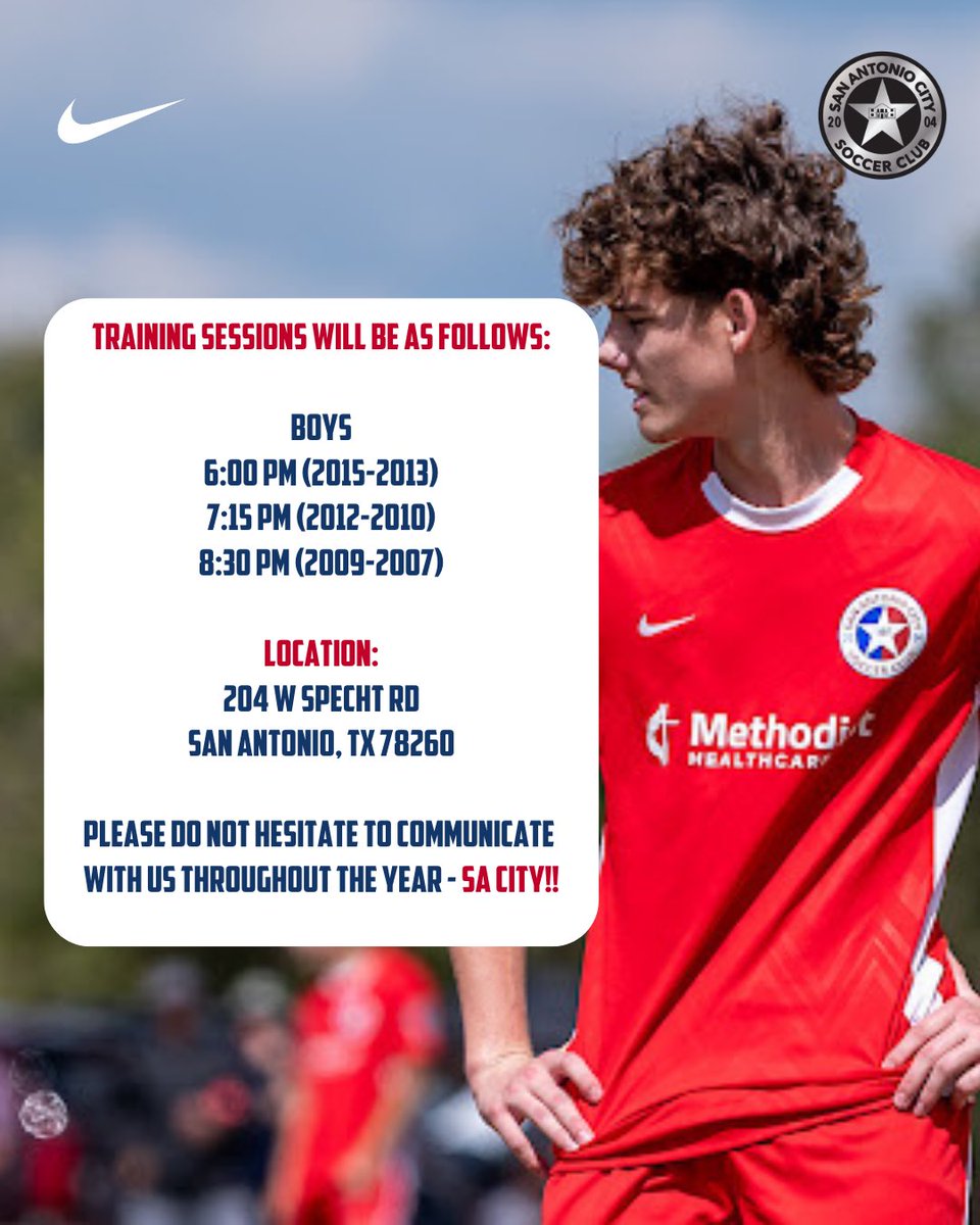 sacitysc's tweet photo. โฝ SA CITY BOYS POOL TRAINING โฝ
Level up your game with top-tier coaching! ๐ฅ
๐
March 27 & April 17, 2025โจ๐ Specht Road Soccer Complexโจ๐ฆ Boys | 2007-2015
โ
Open to outside players (except ECNL/ECNL-RL)
Scan the QR code to register! ๐ฒ๐ฅ #SACityProud #EliteDevelopment https://t.co/00JIay0BcJ