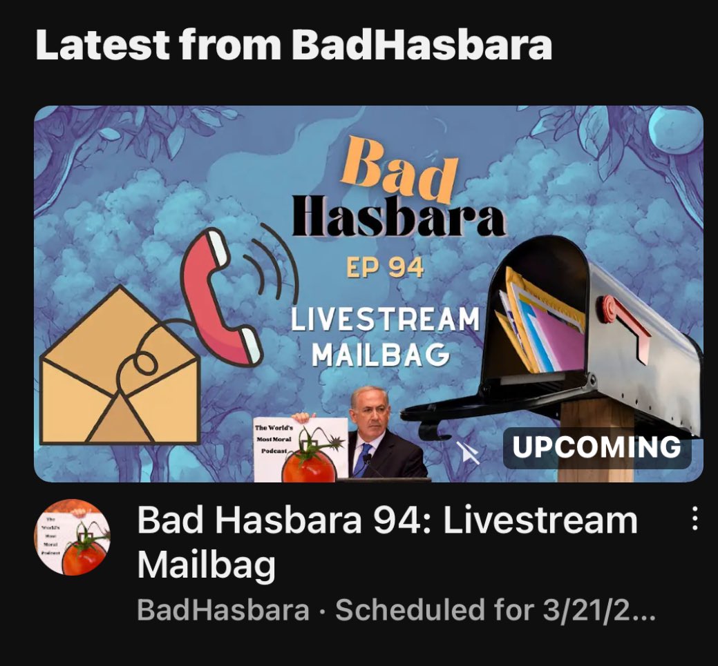 Going live in 30 minutes at <a href="/mostmoralpod/">Bad Hasbara - The World’s Most Moral Podcast</a>