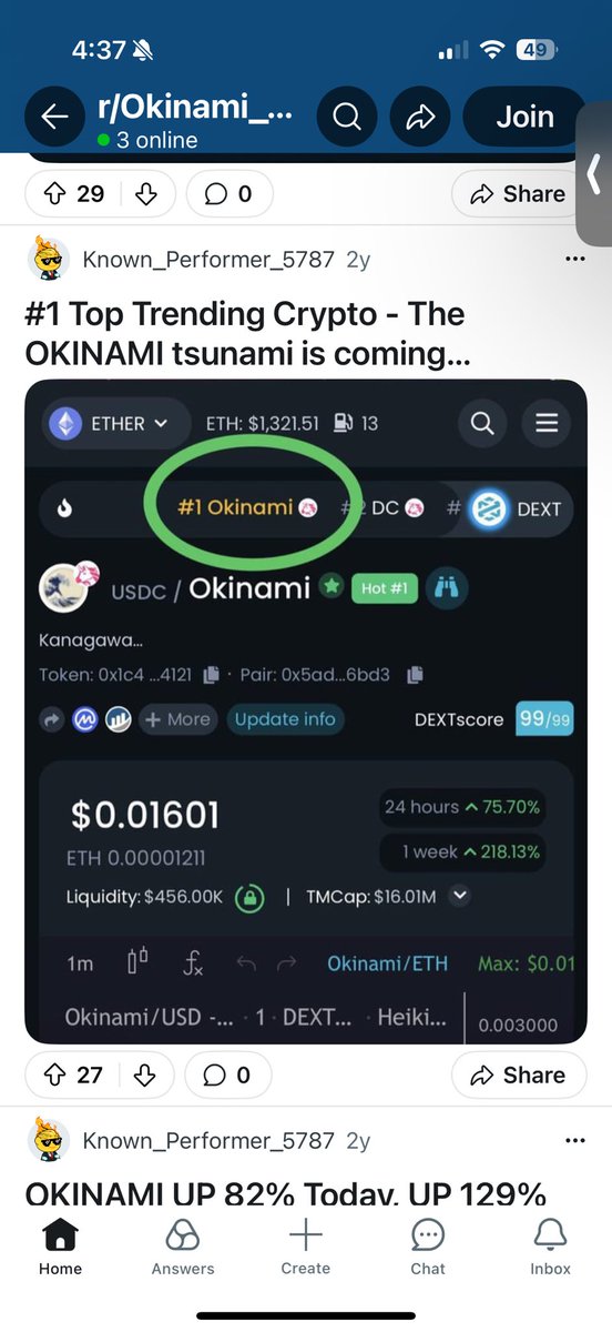 Many people have given up on #okinami.  The dev who told us to be patient has left the $140k liquidity pool untouched.  The overall crypto environment has changed drastically since 2022.  The stage is set for a huge wave to come out of nowhere and change everything.🌊🌊🌊